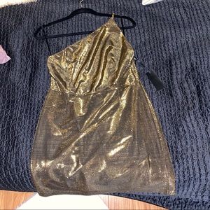 Hours one shoulder mini dress